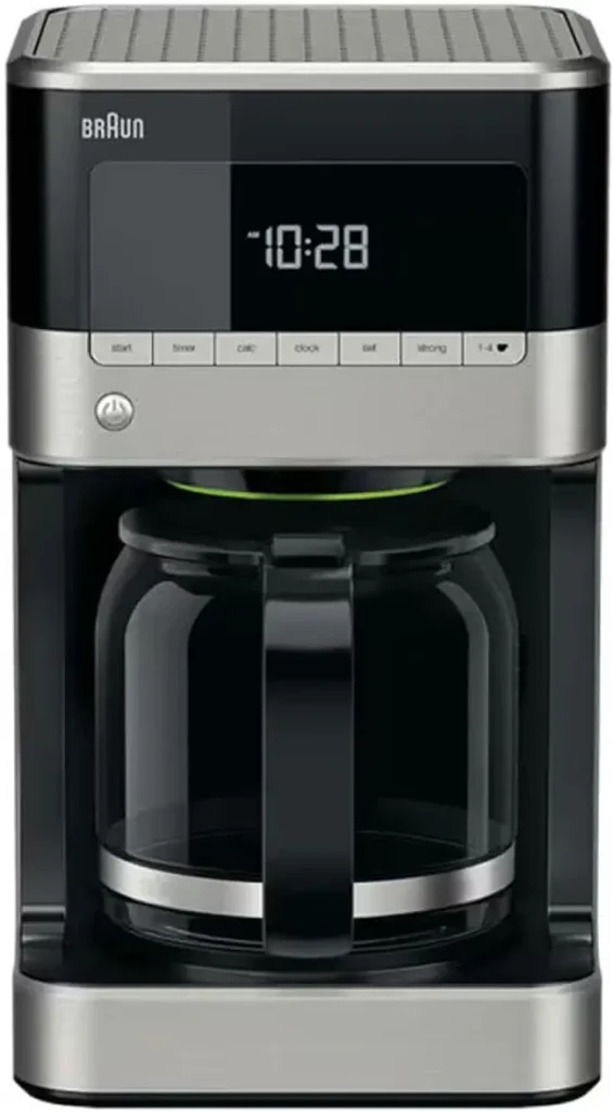 Braun KF7120 Black Cafetière de 12 tasses programmable Inox/Noir 1000 W