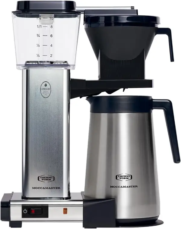 Moccamaster KBG Select, Cafetiere, Thermos, Machines à Café, Poli, 1.25 Litre