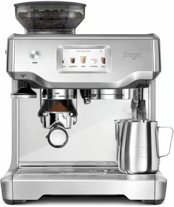 Sage The Barista Touch Machine a Cafe a Grain avec Mousseur a Lait Automatique Acier Inoxydable Brosse